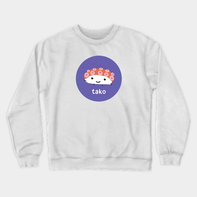 Kawaii Sushi | Tako (Octopus Sushi) Crewneck Sweatshirt by Coffee Squirrel